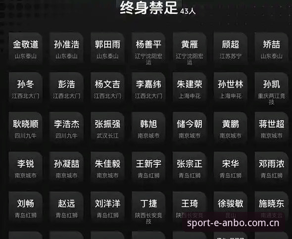 安博电竞登录最新版 中国足协第三批禁足名单全面解析:65人受罚背后的足球生态深度审视